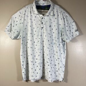 William Murray Golf Stretch Polo Shirt Wild Dunes Logo Beer Drinks Men's XL FLAW